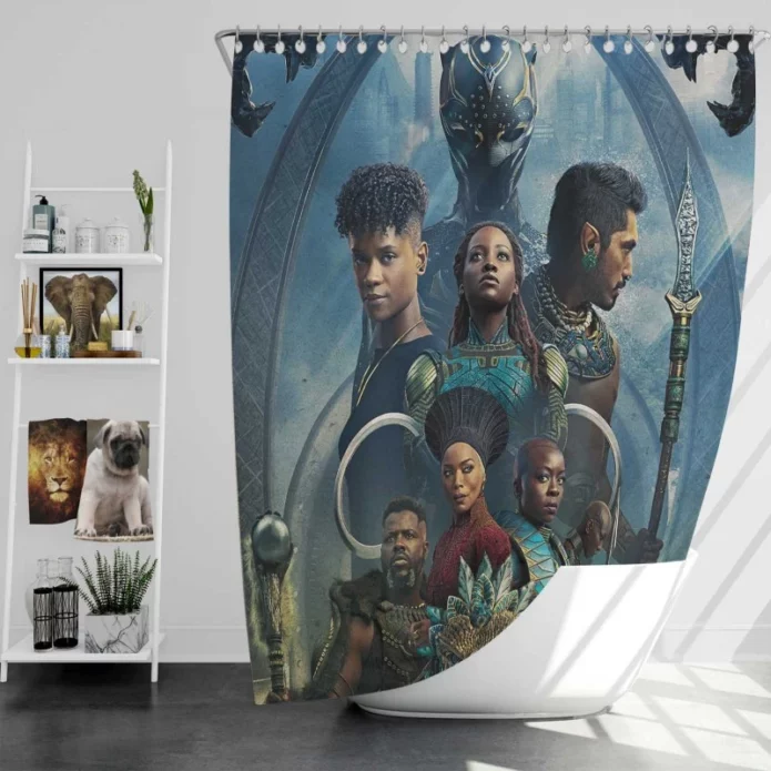 Black Panther Wakanda Forever Michael B Jordan Movie Bath Shower Curtain