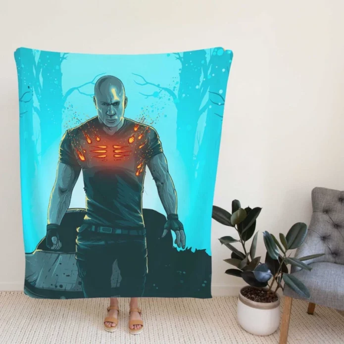 Bloodshot Movie Vin Diesel as Ray Garrison Fleece Blanket