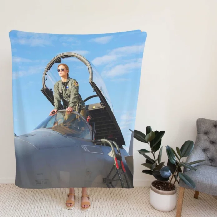 Captain Marvel Movie Brie Larson MCU Fleece Blanket