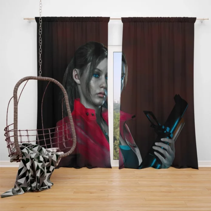 Claire REDfield Movie Claire Redfield Window Curtain