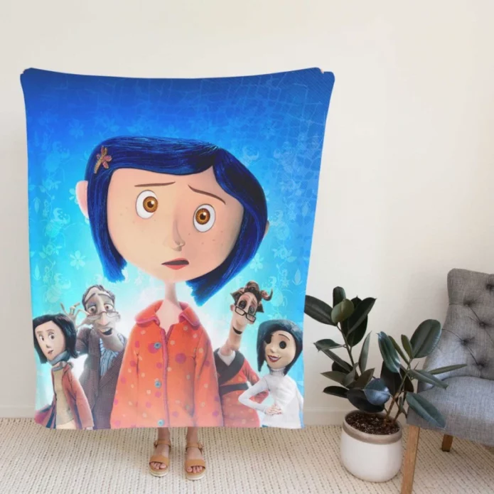 Coraline Movie Coraline Jones Mel Jones Fleece Blanket