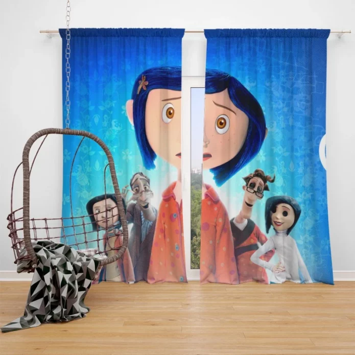 Coraline Movie Coraline Jones Mel Jones Window Curtain