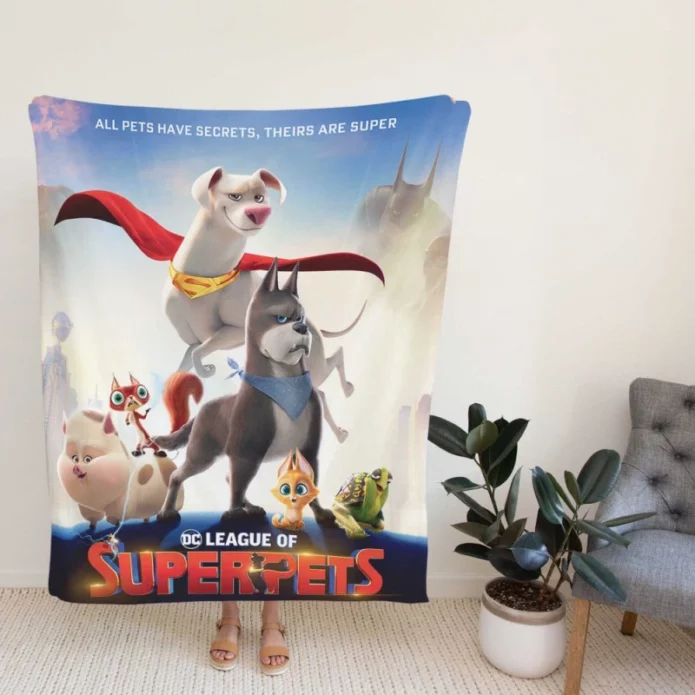 DC League of Super-Pets Movie Fleece Blanket