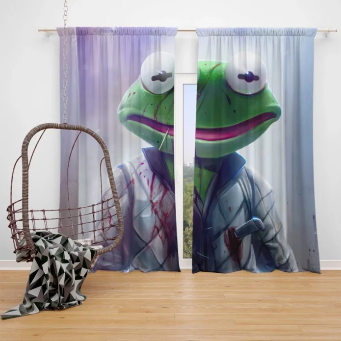 Drive Movie Kermit the Frog Window Curtain