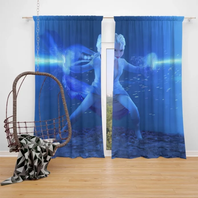 Elsa in Disney Frozen 2 Kids Movie Window Curtain