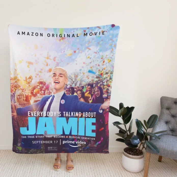 Everybodys Talking About Jamie Movie Frackles Max Harwood Fleece Blanket