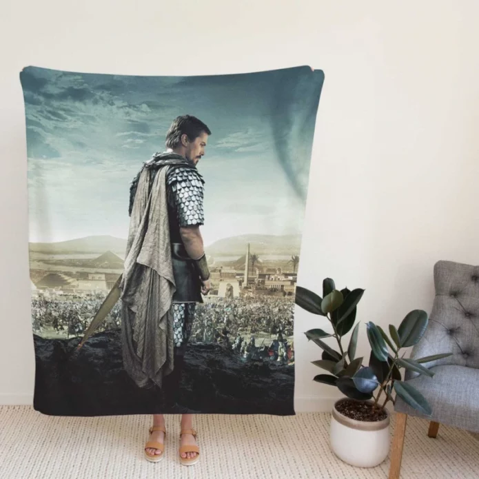 Exodus Gods and Kings Movie Christian Bale Fleece Blanket