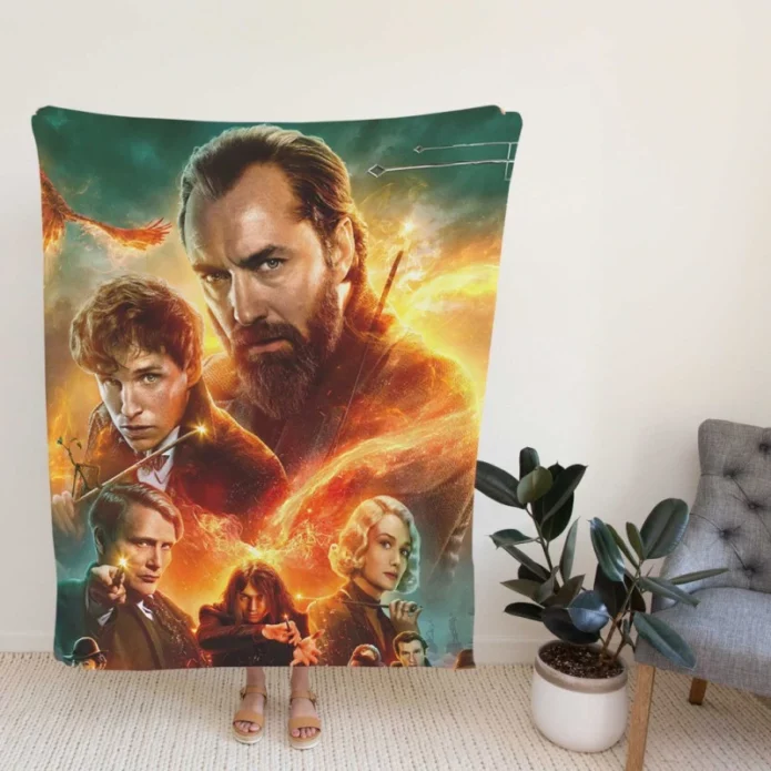 Fantastic Beasts The Secrets of Dumbledore Movie Poster Fleece Blanket