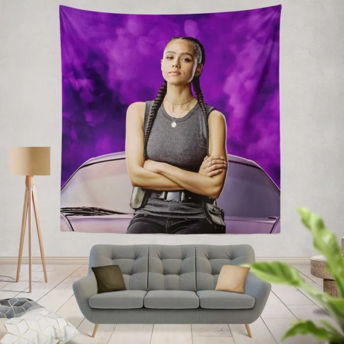 Fast & Furious 9 Movie Nathalie Emmanuel Ramsey Wall Hanging Tapestry