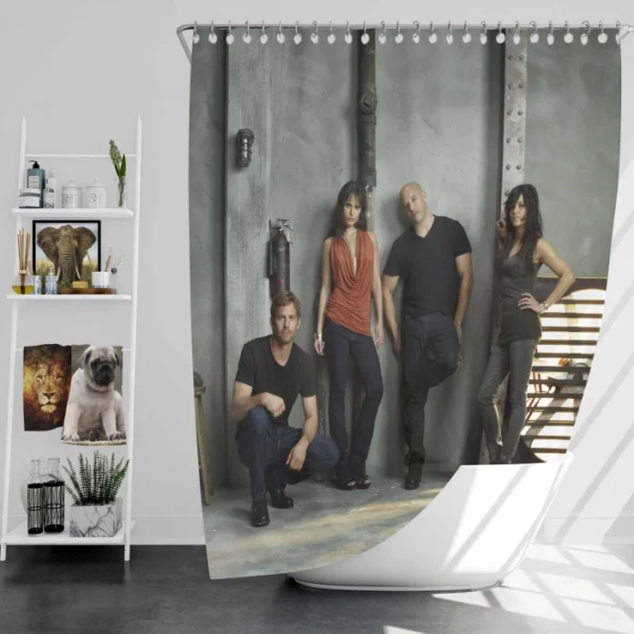 Fast & Furious Movie Vin Diesel Dominic Toretto Bath Shower Curtain