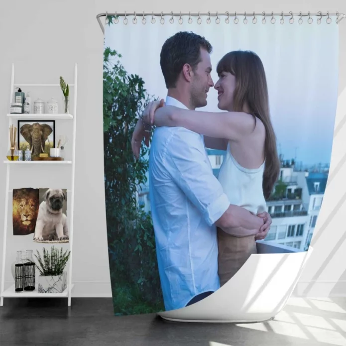 Fifty Shades Freed Movie Christian Grey Anastasia Steele Bath Shower Curtain