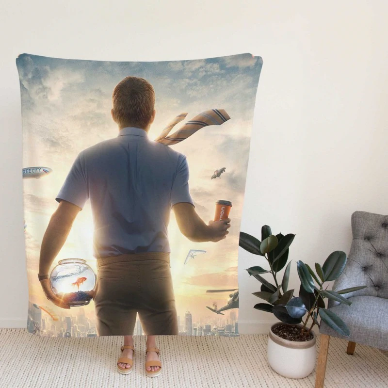 Free Guy Movie Ryan Reynolds Fleece Blanket