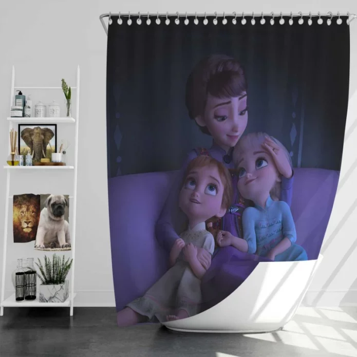 Frozen 2 Movie Elsa Anna Queen Iduna Bath Shower Curtain