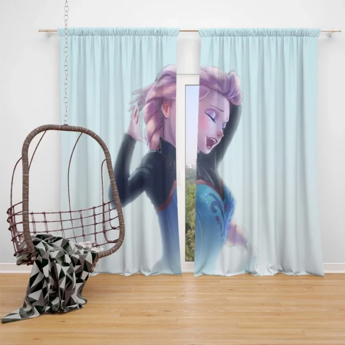 Frozen Children Film Elsa Window Curtain