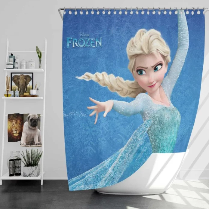 Frozen Movie Elsa Princess Bath Shower Curtain