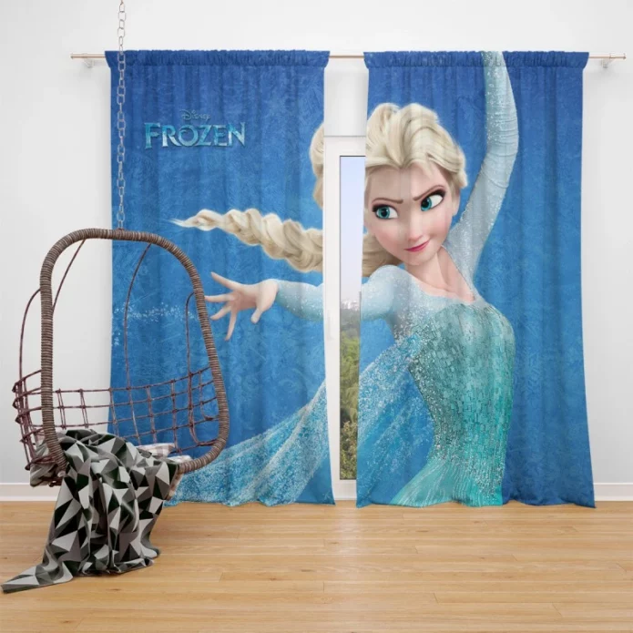 Frozen Movie Elsa Princess Window Curtain