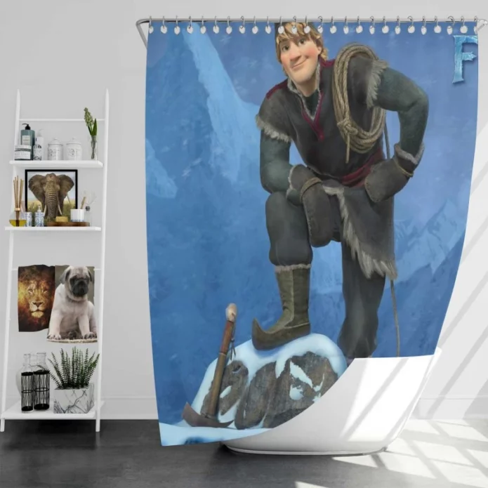 Frozen Movie Kristoff Disney Bath Shower Curtain