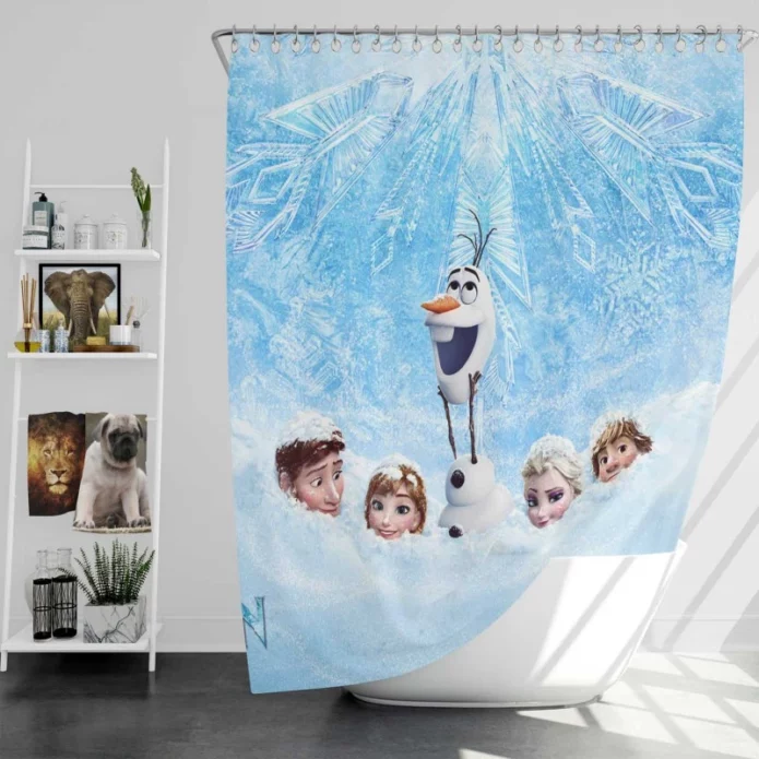 Frozen Movie Poster Bath Shower Curtain