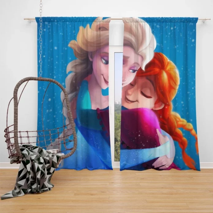 Frozen Movie Princess Window Curtain