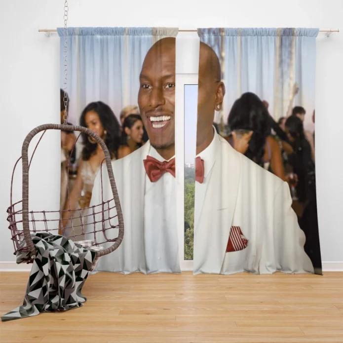 Furious 7 Movie Tyrese Gibson Roman Pearce Window Curtain