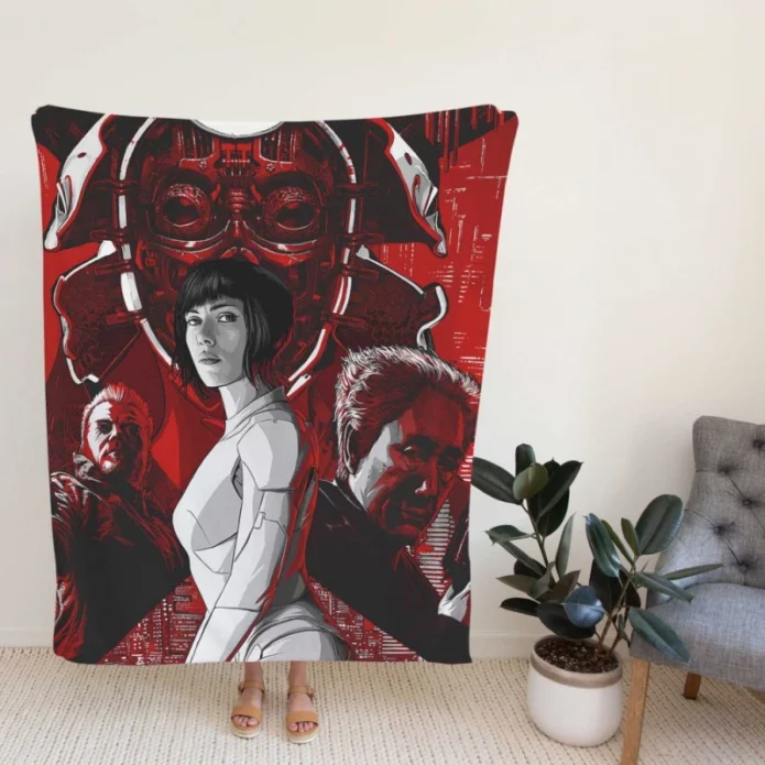 Ghost in the Shell Movie Scarlett Johansson Fleece Blanket