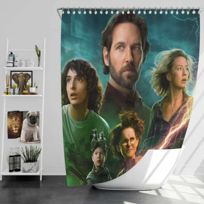 Ghostbusters Afterlife Movie Finn Wolfhard Bath Shower Curtain