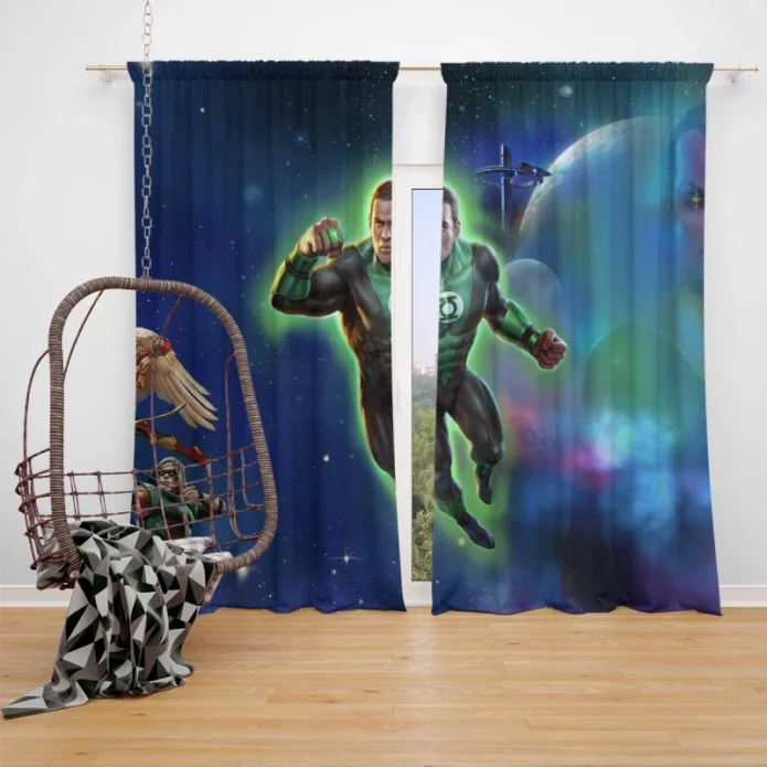 Green Lantern Beware My Power Movie John Stewart Window Curtain