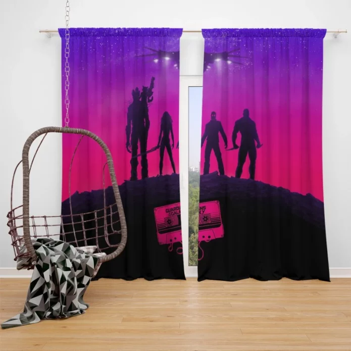 Guardians of the Galaxy Movie Start Lord Window Curtain