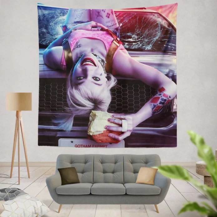 Harleen Quinzel Harley Quinn in Birds of Prey DC Movie Wall Hanging Tapestry