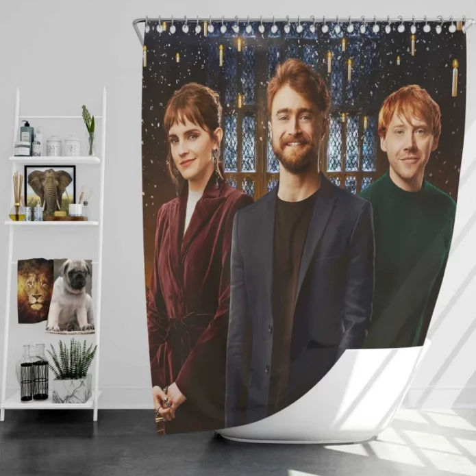 Harry Potter 20th Anniversary Return to Hogwarts Movie Bath Shower Curtain