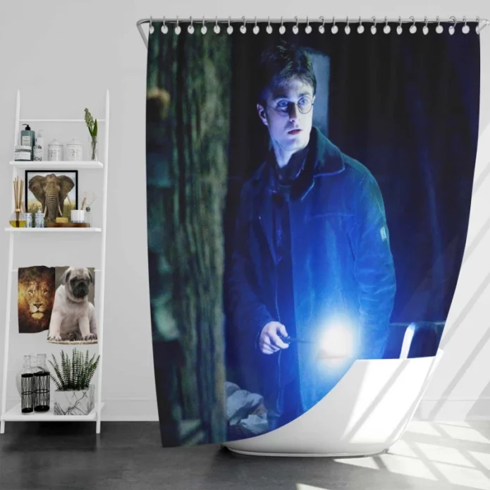 Harry Potter and the Deathly Hallows Movie Daniel Radcliffe Bath Shower Curtain