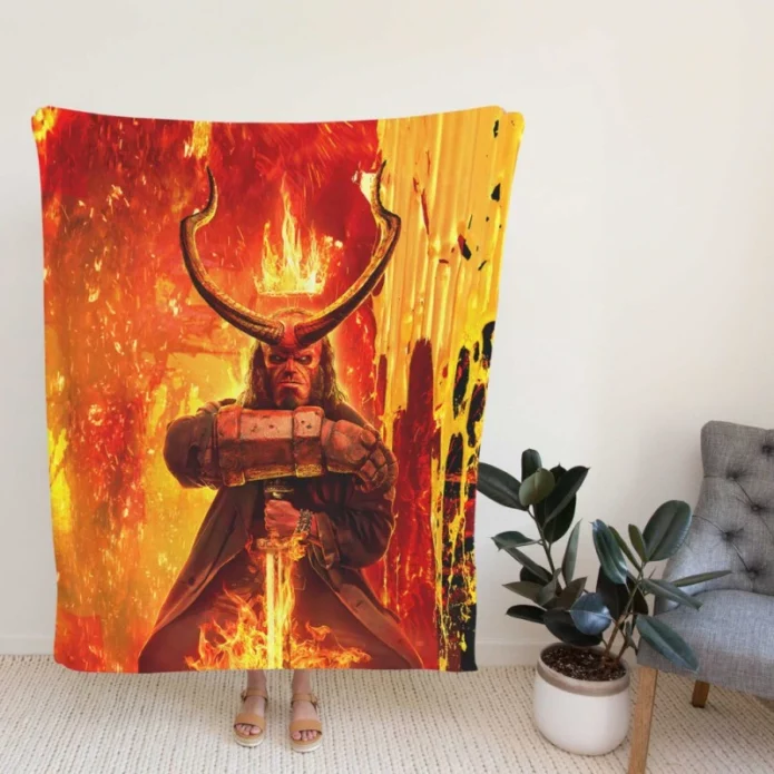 Hellboy Movie David Harbour Fleece Blanket