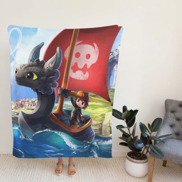 How To Train Your Dragon Movie Hiccup Chibi Fleece Blanket