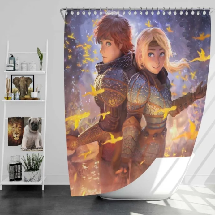 How to Train Your Dragon The Hidden World Movie Bath Shower Curtain