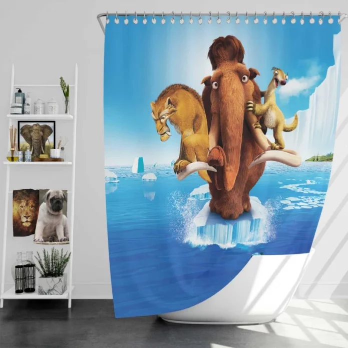 Ice Age Continental Drift Kids Movie Bath Shower Curtain
