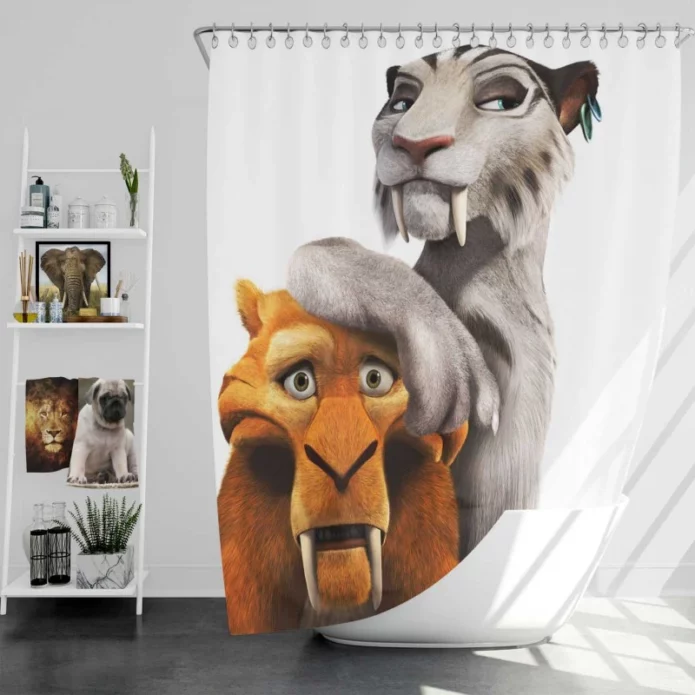 Ice Age Continental Drift Movie Bath Shower Curtain