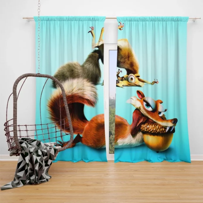 Ice Age Dawn of the Dinosaurs Movie Scrat Window Curtain