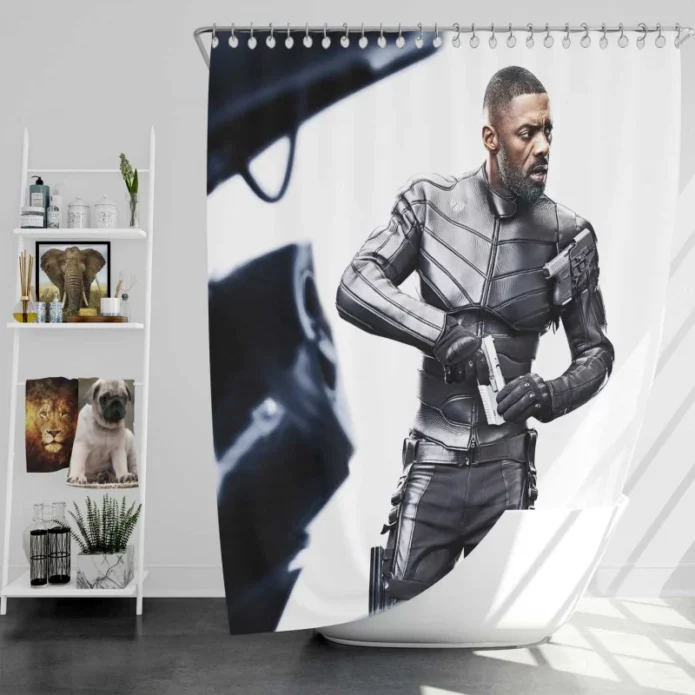 Idris Elba in Fast & Furious Presents Hobbs & Shaw Movie Bath Shower Curtain