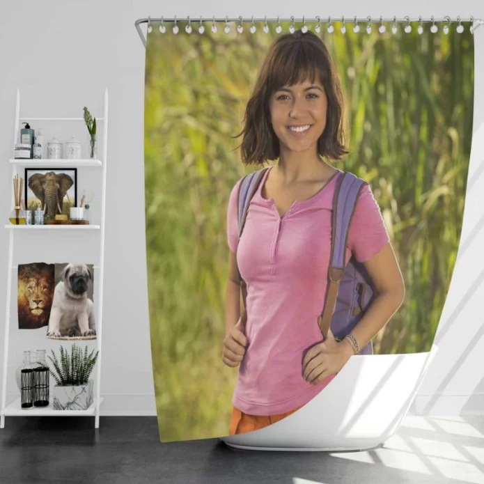 Isabela Merced in Dora and the Lost City of Gold Kids Movie Bath Shower Curtain