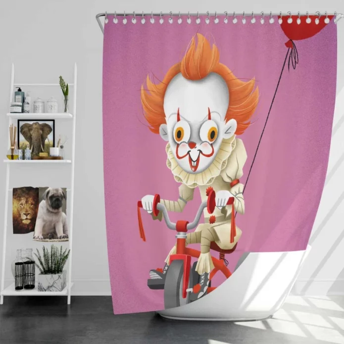 It Movie Clown Bath Shower Curtain