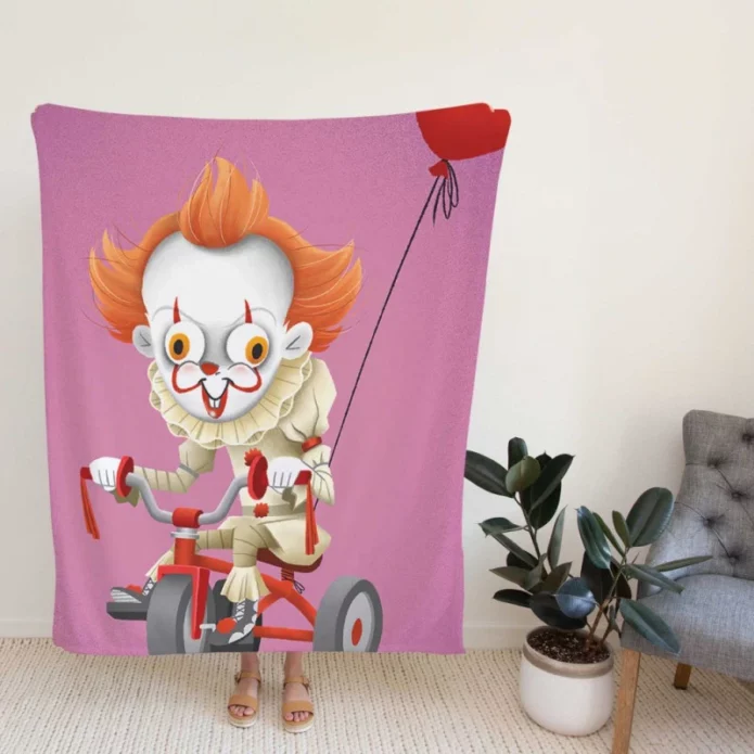 It Movie Clown Fleece Blanket