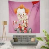 It Movie Clown Wall Hanging Tapestry