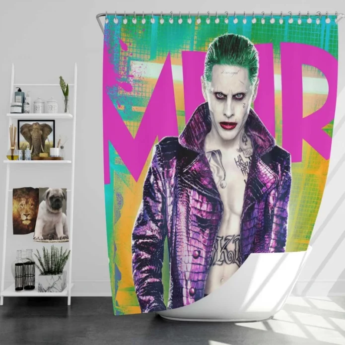 Jared Leto as The Joker in Suicide Squad Movie Bath Shower Curtain