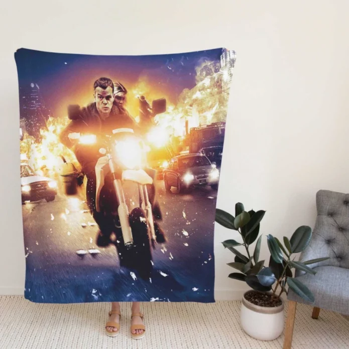 Jason Bourne Movie Fleece Blanket