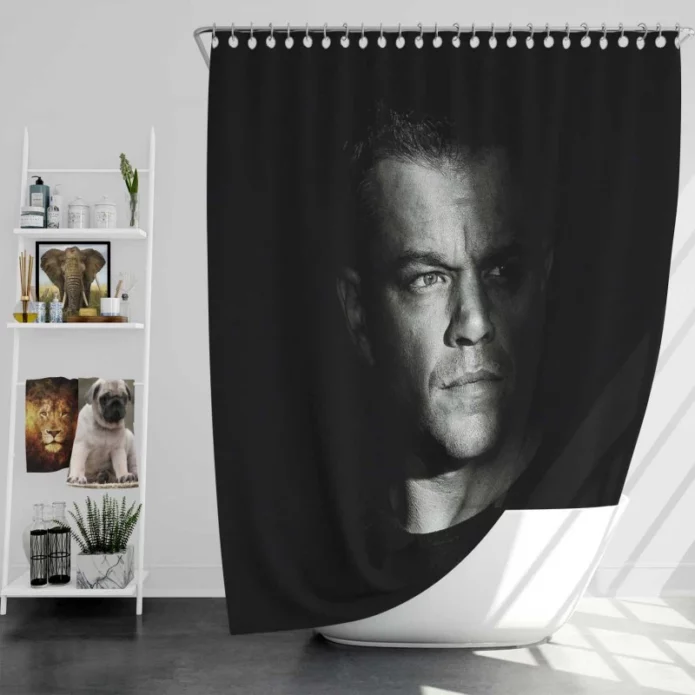 Jason Bourne Thriller Movie Bath Shower Curtain