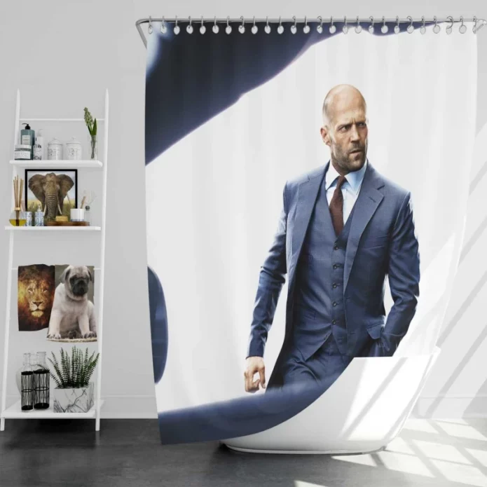 Jason Statham in Fast & Furious Presents Hobbs & Shaw Movie Bath Shower Curtain