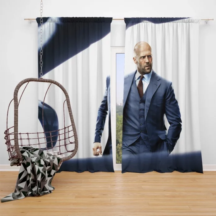 Jason Statham in Fast & Furious Presents Hobbs & Shaw Movie Window Curtain