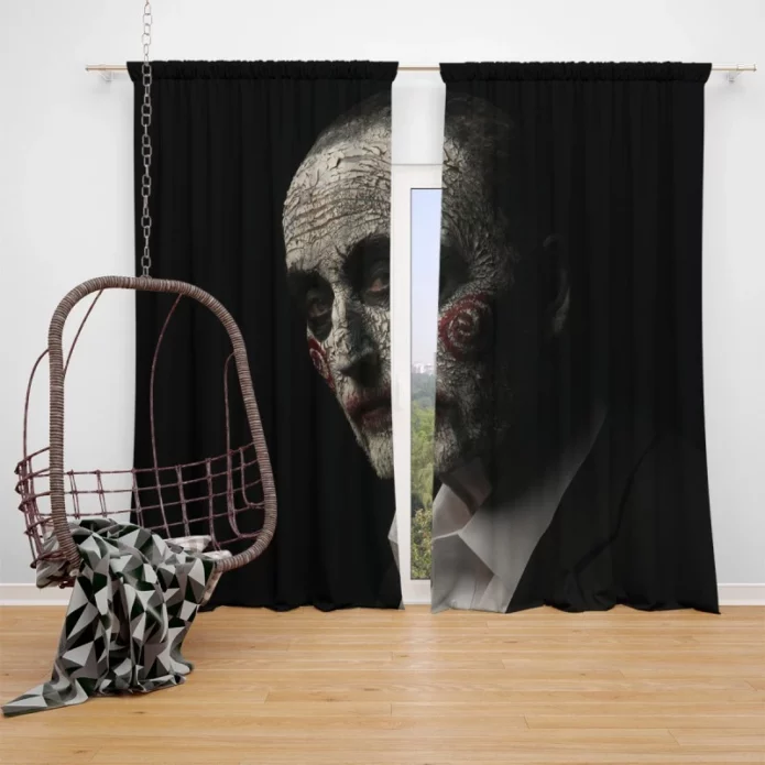 Jigsaw Movie Saw Tobin Bell Window Curtain