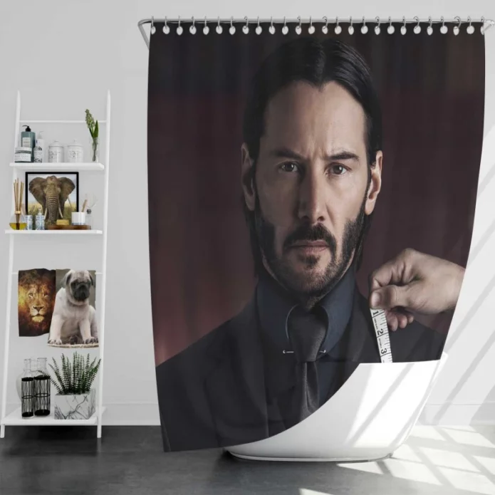 John Wick Chapter 2 Movie John Wick Bath Shower Curtain