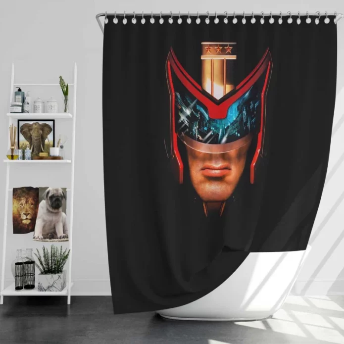 Judge Dredd Movie Bath Shower Curtain